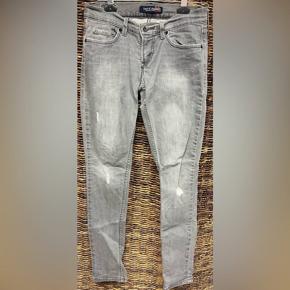Levi's Gray Junior Denim Jeans, Size:3, Pre-owned